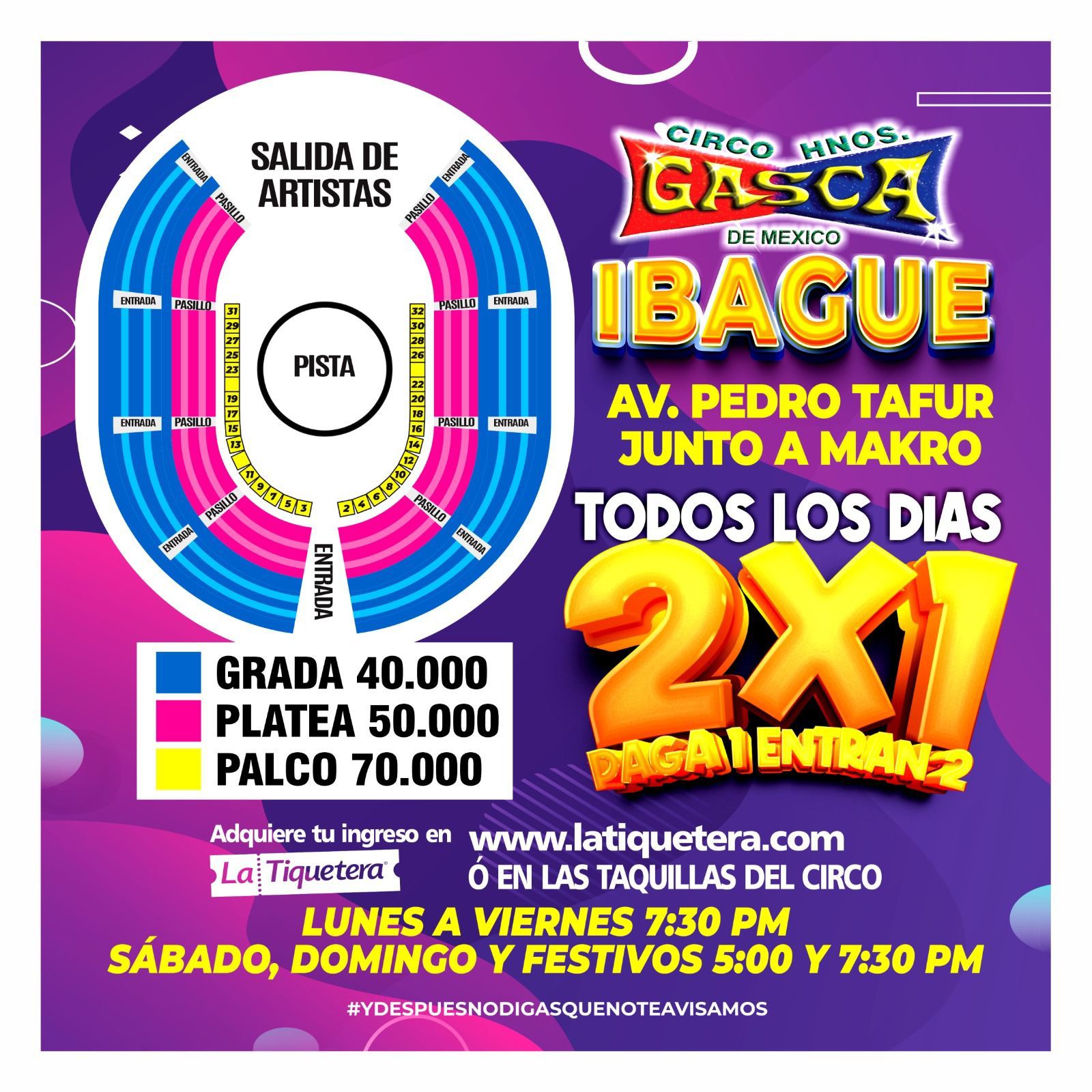 CIRCO DE LOS HERMANOS GASCA EN IBAGUÉ La Tiquetera