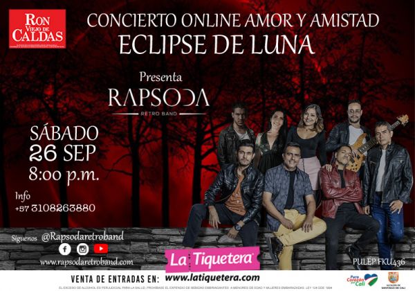 Concierto Amor y Amistad "Eclipse de Luna" con Rapsoda Retro Band