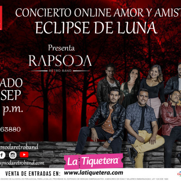 Concierto Amor y Amistad "Eclipse de Luna" con Rapsoda Retro Band
