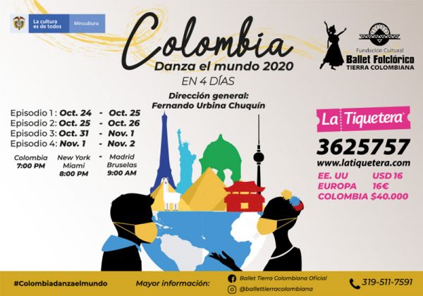 COLOMBIA DANZA EL MUNDO 2020 EN 4 DÍAS