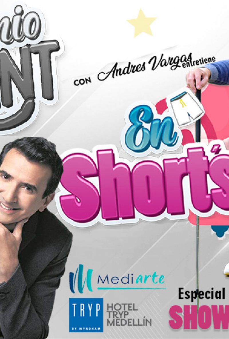 Antonio Sanint en shorts con Andres Vargas entretiene
