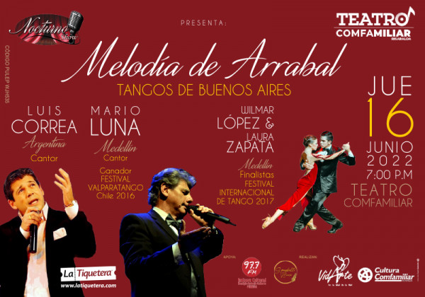 Nocturno Show Presenta: Melodía de Arrabal Tango de Buenos Aires