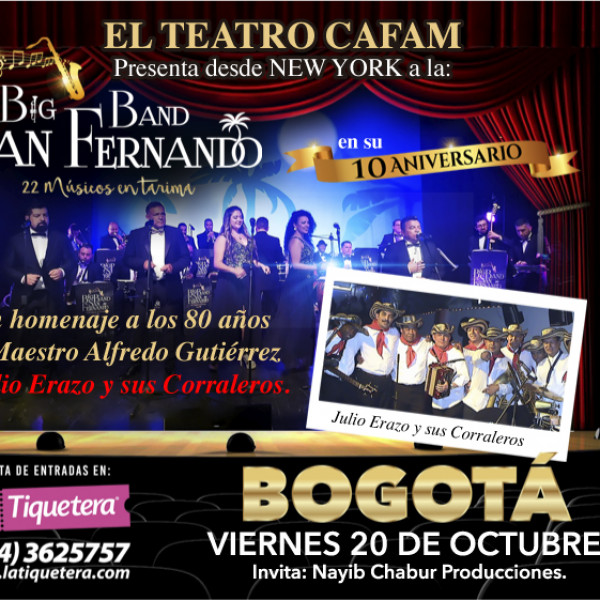 LA BIG BAND SAN FERNANDO DE NUEVA YORK RINDE TRIBUTO A ALFREDO  GUTIÉRREZ - BOGOTÁ