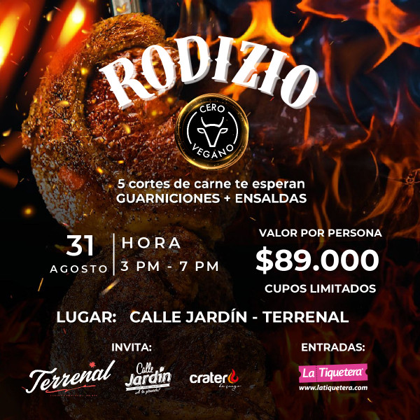 Rodizio en Terrenal Calle Jardín - Medellín