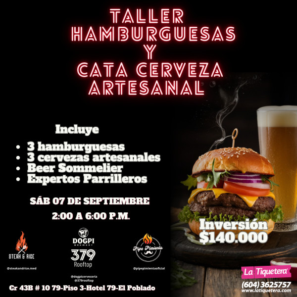 Taller de Hamburguesas y Cata cerveza artesanal