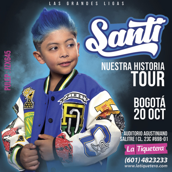 Santi nuestra historia tour en Bogotá