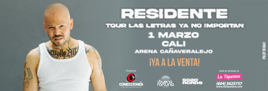 RESIDENTE/ Tour las Letras ya no importan 2025 - <span class="ccccity">Cali</span>