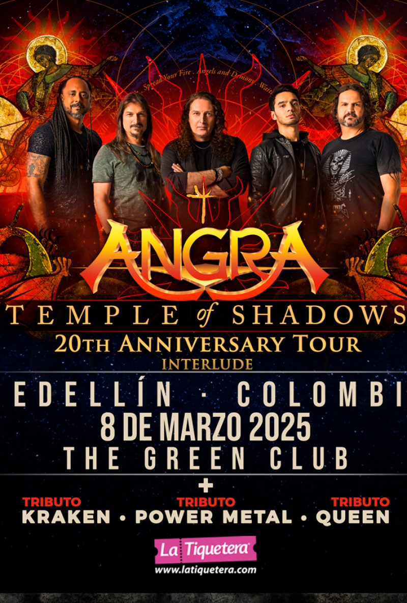 Angra en Medellín Temple of Shadows 20th Anniversary Tour Interlude