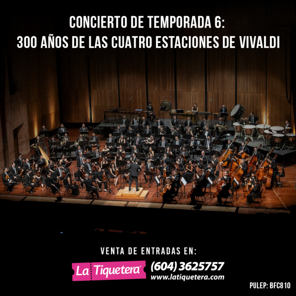 Concierto de Temporada No.6: 300 años de Las Cuatro Estaciones de Vivaldi