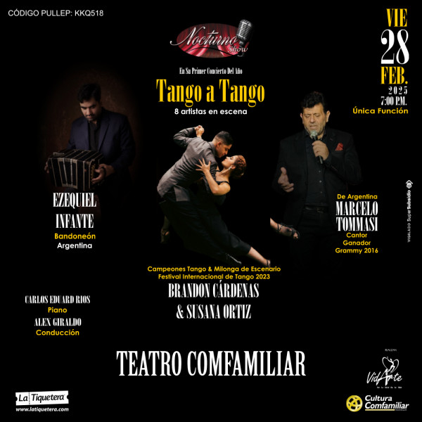 Nocturno Show Presenta: Tango a Tango - Pereira