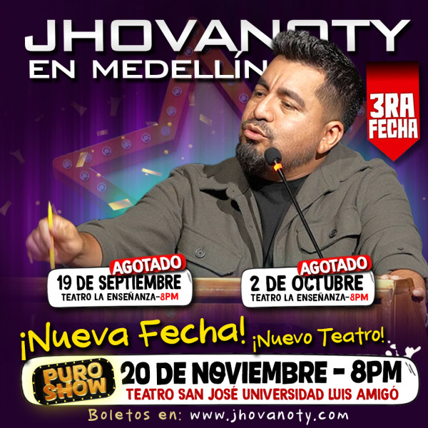 "Puro Show" de Jhovanoty en Medellín "Puro Show" de Jhovanoty en Medellín
