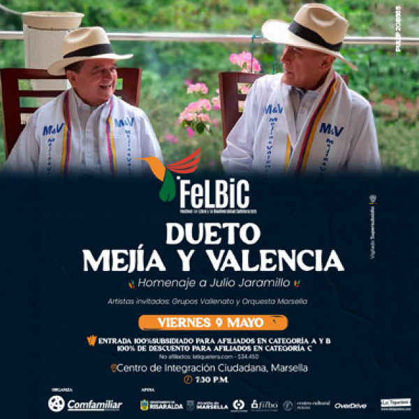Dueto Mejia y Valencia - homenaje a Julio Jaramillo - Pereira