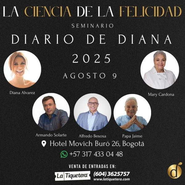 Seminario Diario de Diana 2025 La Ciencia de la Felicidad - Bogotá