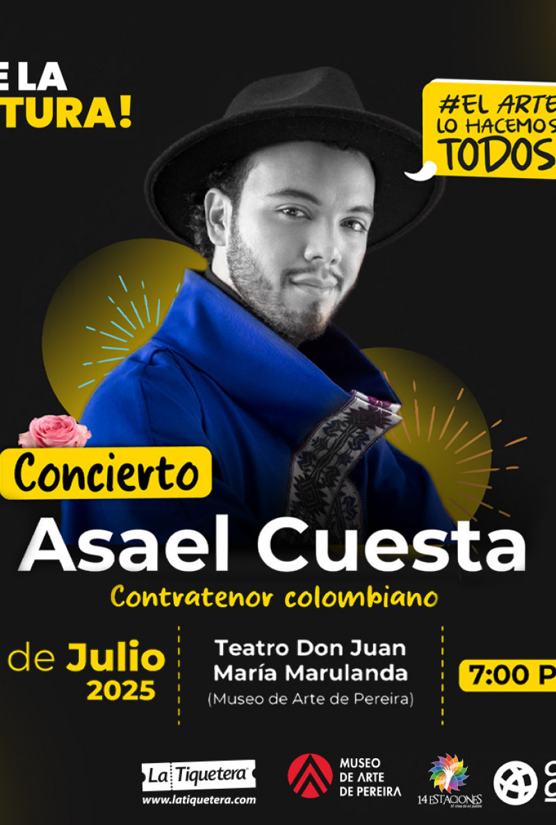 "Un canto a Colombia y Latinoamérica" Recital del contratenor Asael Cuesta y el guitarrista Jefry Cuesta Pereira