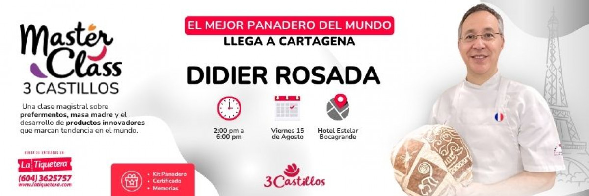 Didier Rosada: el mejor panadero del mundo llega a Cartagena