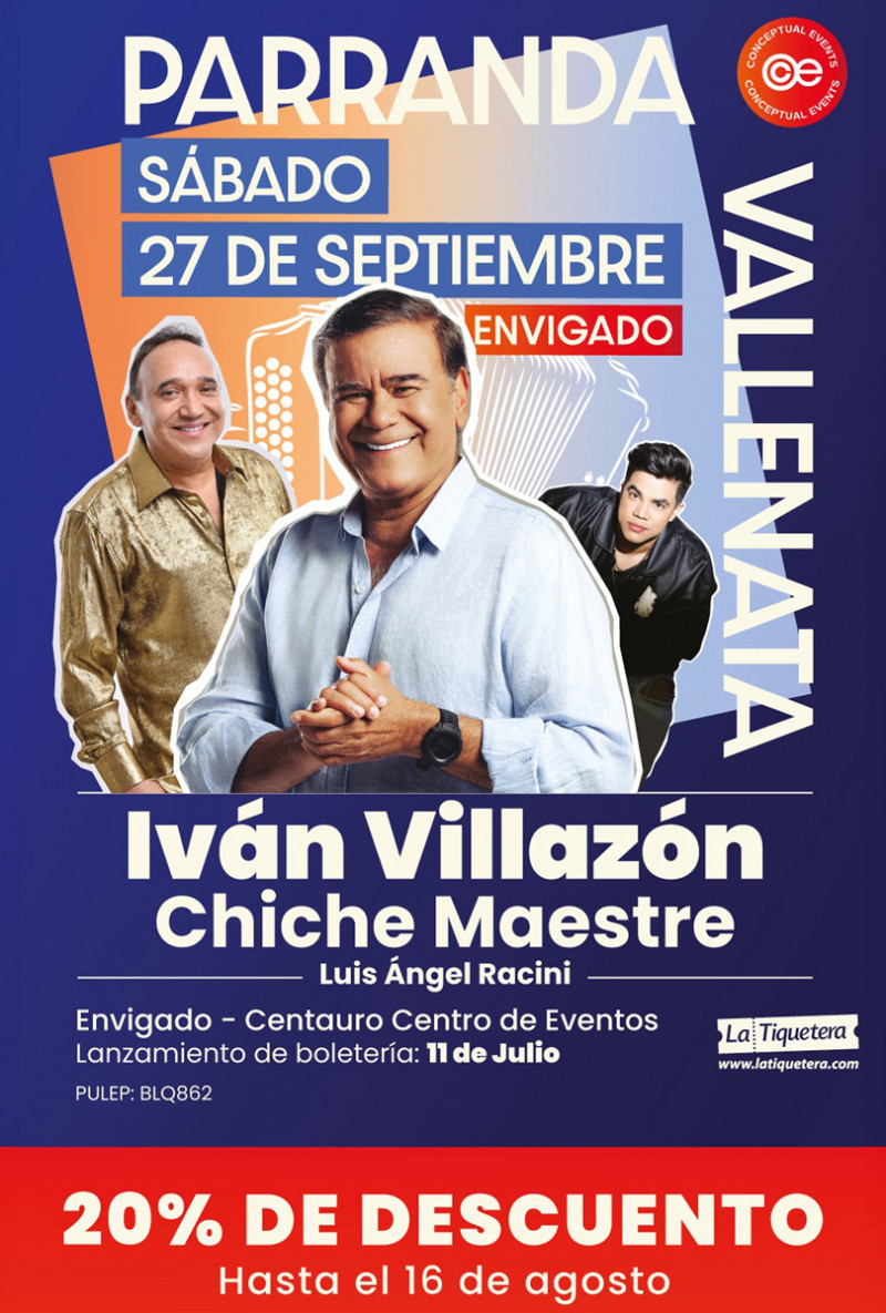 Parranda vallenata: Iván Villazón y Chiche Maestre en Envigado