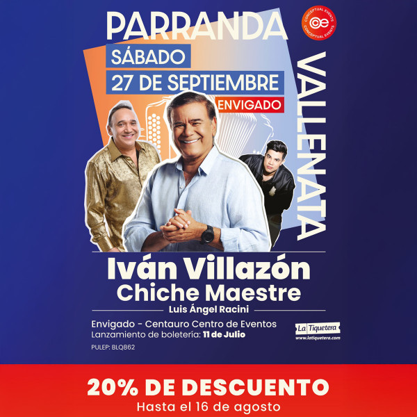 Parranda vallenata: Iván Villazón y Chiche Maestre en Envigado