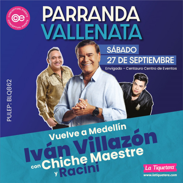 Parranda vallenata: Iván Villazón y Chiche Maestre en Envigado