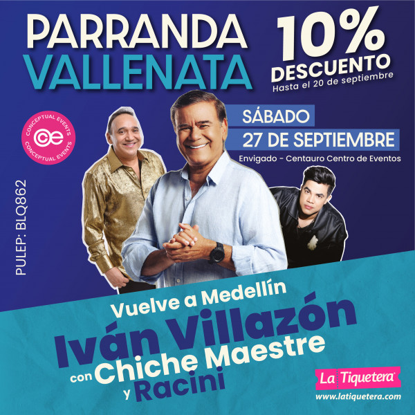 Parranda vallenata: Iván Villazón y Chiche Maestre en Envigado Parranda vallenata: Iván Villazón y Chiche Maestre en Envigado