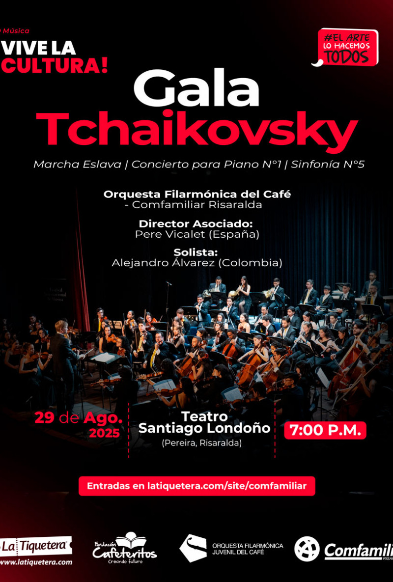 Gala Tchaikovsky – Filarmónica del Café en Pereira