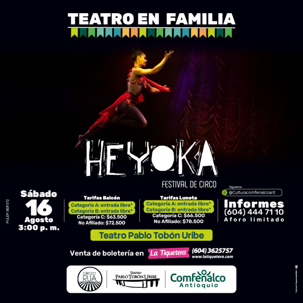 Teatro en familia: Heyoka Festival de Circo en Medellín