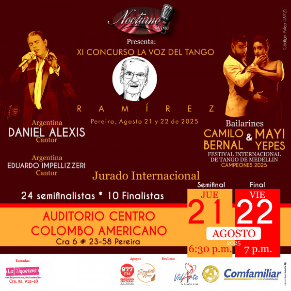 Nocturno show - XI concurso la voz del tango Noel Ramírez