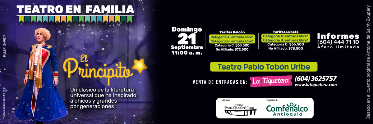 Teatro en familia: El Principito en Medellín
