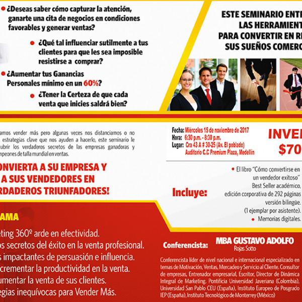 SEMINARIO CÓMO CONVERTIRSE EN UN VENDEDOR EXITOSO