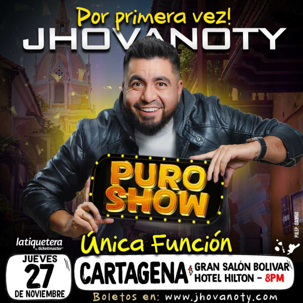 "Puro Show" de Jhovanoty en Cartagena