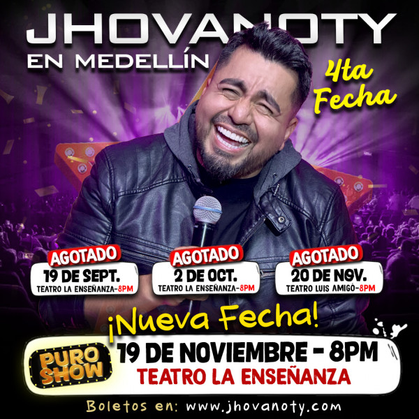 "Puro Show" de Jhovanoty en Medellín "Puro Show" de Jhovanoty en Medellín