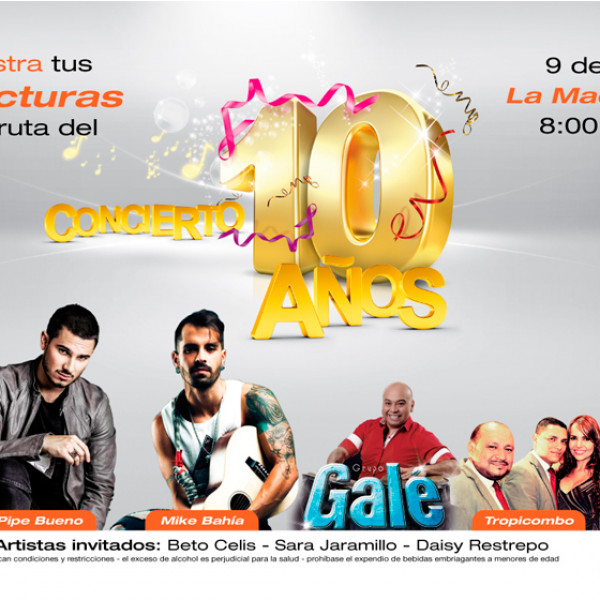 CONCIERTO 10 AÑOS PREMIUM PLAZA
