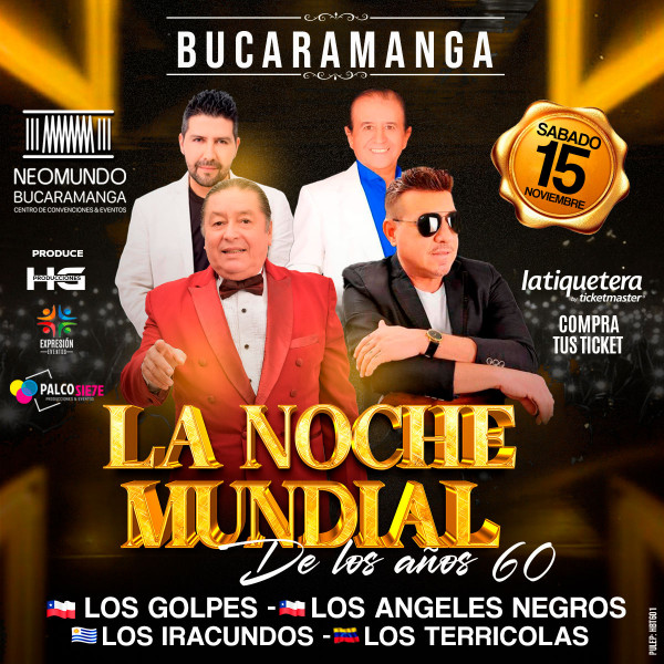 La noche mundial de los años 60 en Bucaramanga La noche mundial de los años 60 en Bucaramanga