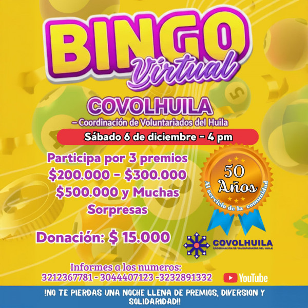Bingo virtual Covolhuila 