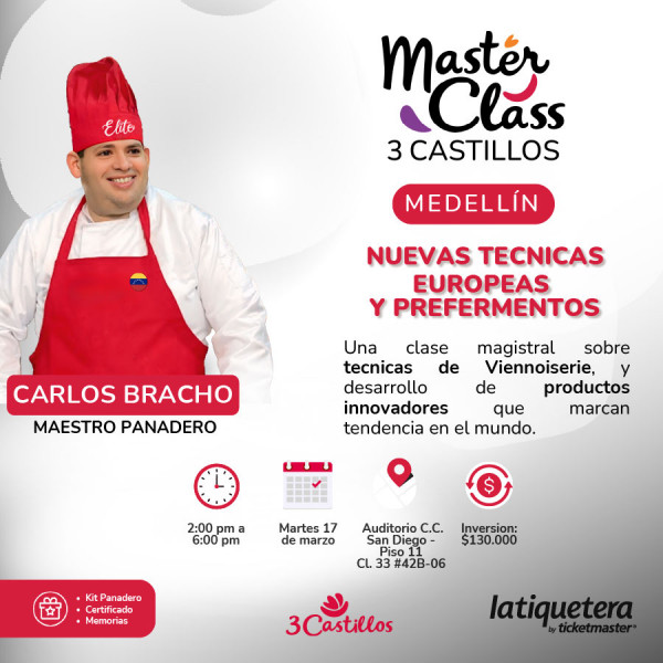 Masterclass Medellín - Nuevas técnicas Europeas y prefermentos Masterclass Medellín - Nuevas técnicas Europeas y prefermentos