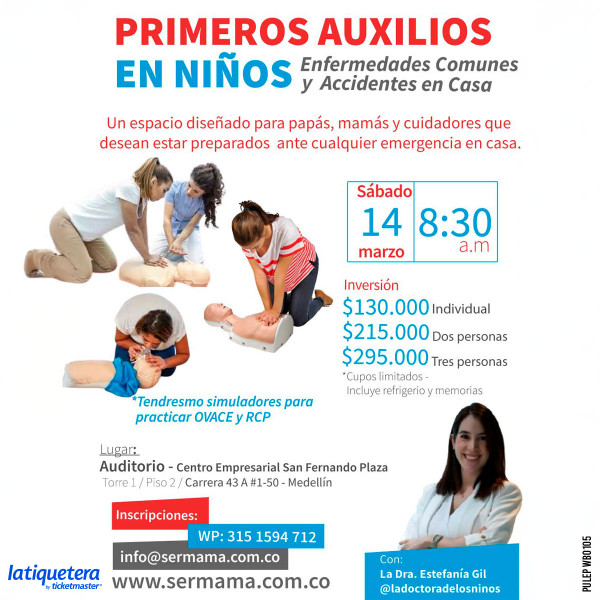 Primeros auxilios en niños: Enfermedades comunes y accidentes en casa