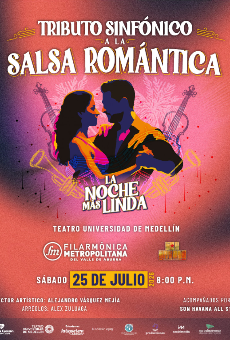 Tributo sinfónico a la salsa romántica: La noche más linda en Medellín