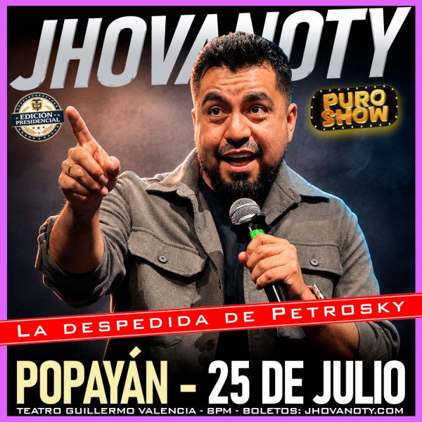 "Puro Show" de Jhovanoty: Edición Presidencial en Popayán