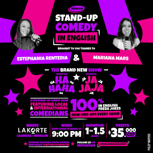 Stand-Up Comedy Show In English en Medellín Stand-Up Comedy Show In English en Medellín