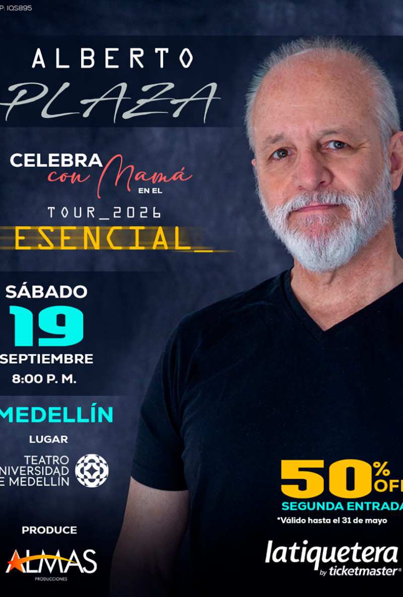 Alberto Plaza Tour 2026 Esencial en Medellín