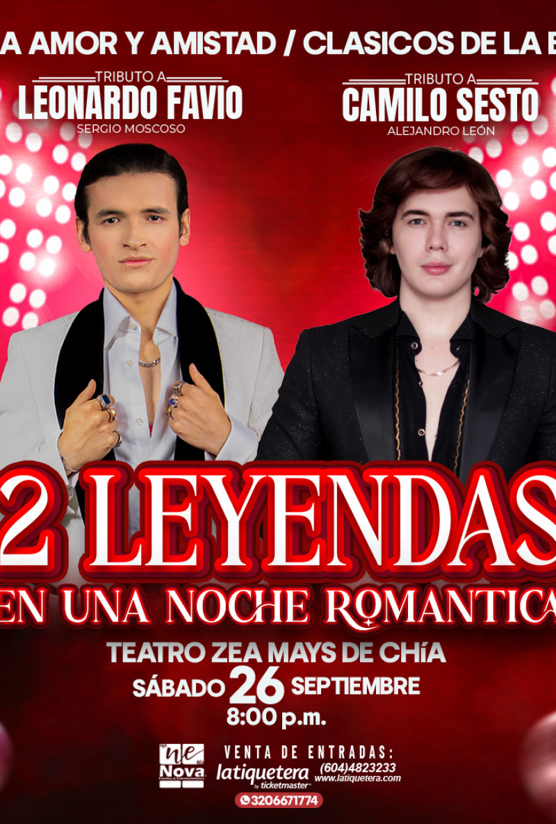 2 leyendas en una noche romántica en Chía