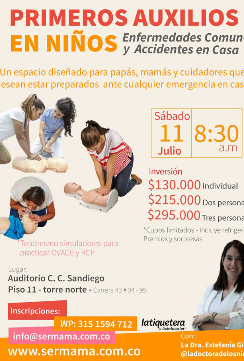 Primeros auxilios en niños: Enfermedades comunes y accidentes en casa
