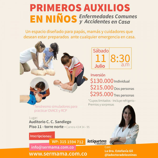 Primeros auxilios en niños: Enfermedades comunes y accidentes en casa