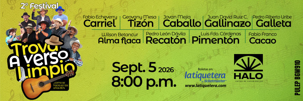 Festival de trova a verso limpio en Envigado