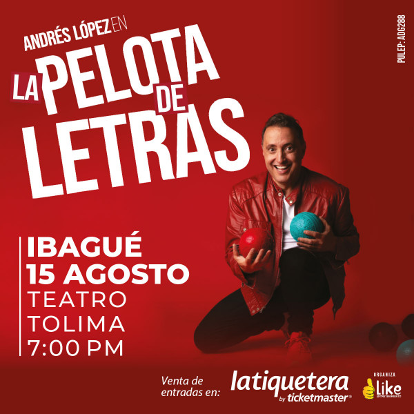 Andrés López - La pelota de letras en Ibagué
