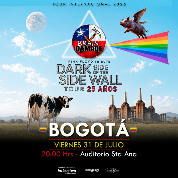 Brain Damage - tributo internacional a Pinkfloyd en Bogotá Brain Damage - tributo internacional a Pinkfloyd en Bogotá
