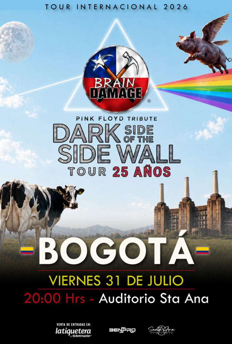Brain Damage - tributo internacional a Pinkfloyd en Bogotá
