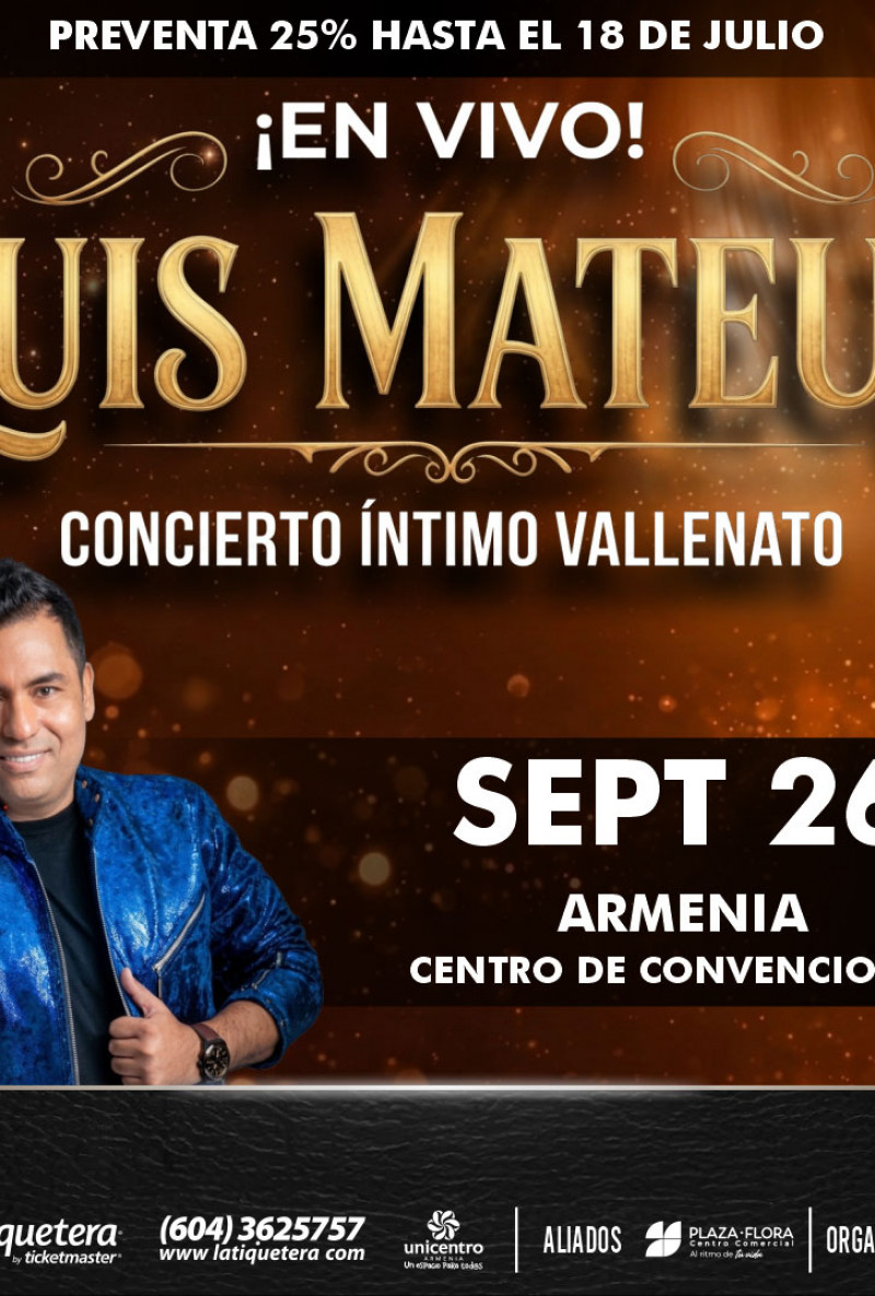 Concierto intimo Vallenato con Luis Mateus