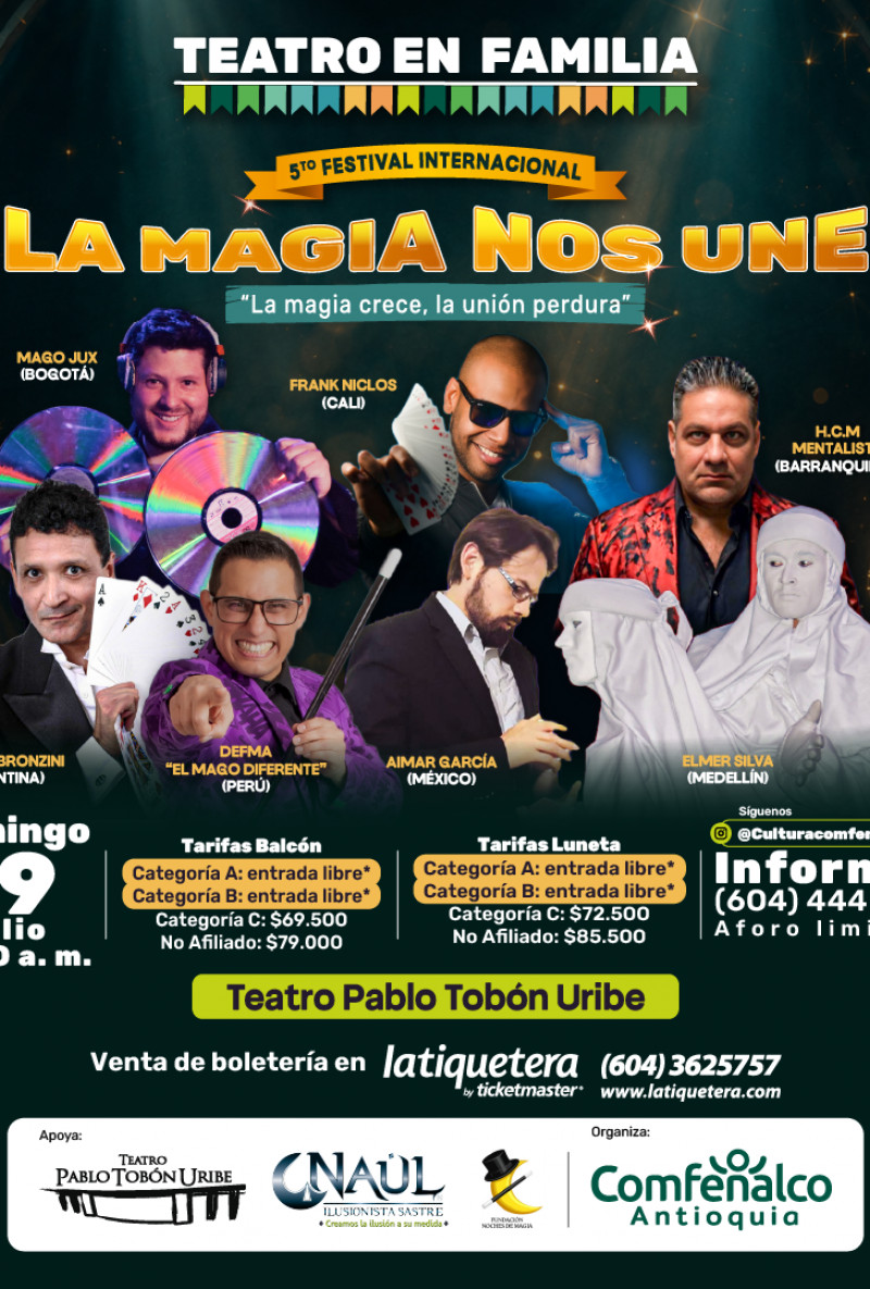 Teatro en familia: 5to Festival Internacional “La Magia Nos Une”