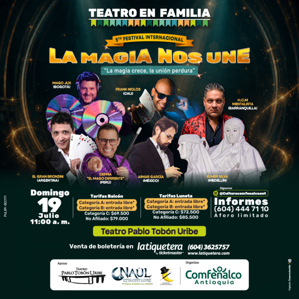 Teatro en familia: 5to Festival Internacional “La Magia Nos Une”