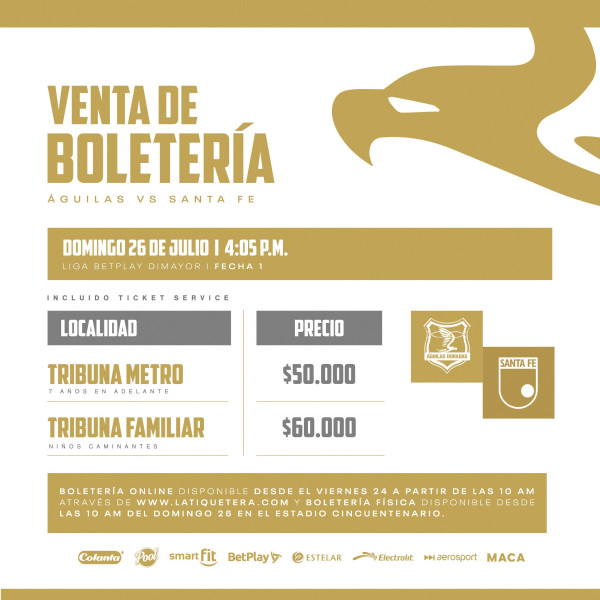 Águilas Doradas Vs Santa Fe